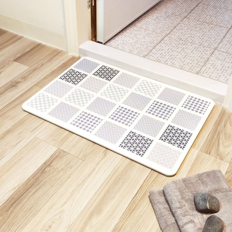 [MBM] Minimalist Eternal Tile L Size Extra Thick Cut Washed Algae Earth Mat Foot Mat - Rugs & Floor Mats - Other Materials 