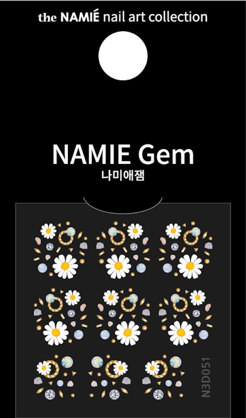 【專業用】NAMIE Gem 美甲裝飾藝術貼紙 3D 046-051 - 指甲油/指甲貼 - 紙 金色
