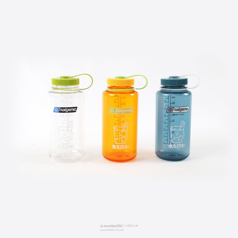 Hong Kong brand Nalgene joint cat Co., Ltd. wide mouth water bottle water bottle water bottle drink more water - Pitchers - Plastic Multicolor