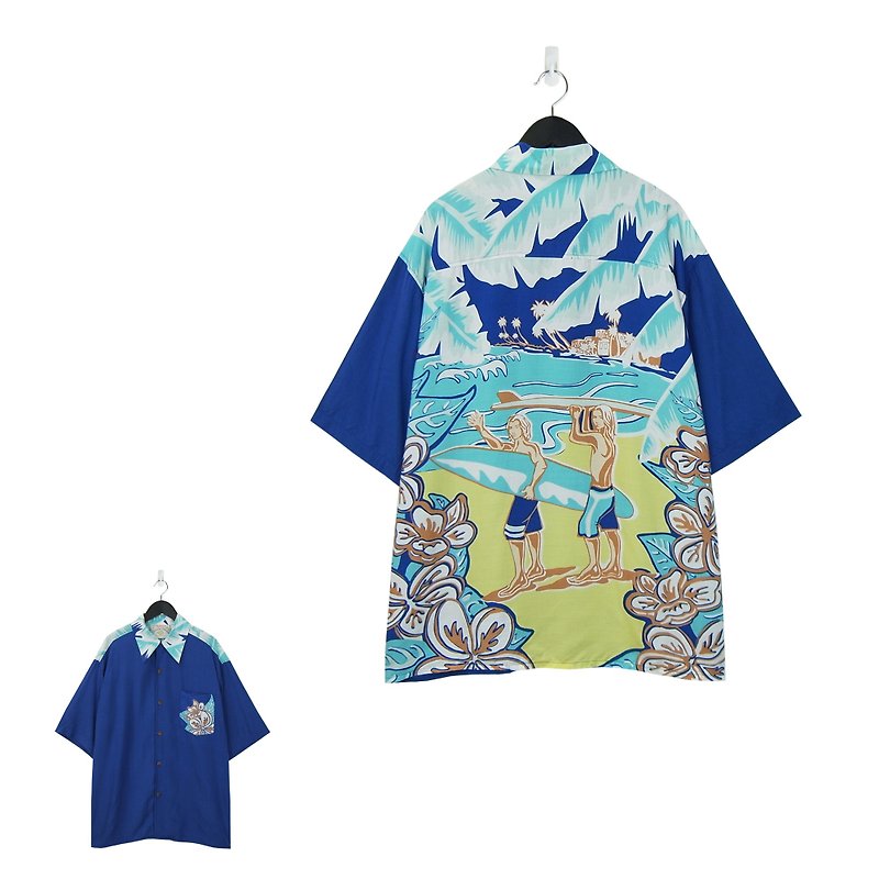 A‧PRANK :DOLLY :: 復古著VINTAGE夏威夷花衫(背海灘男孩款)(T708065) - 男裝 恤衫 - 棉．麻 