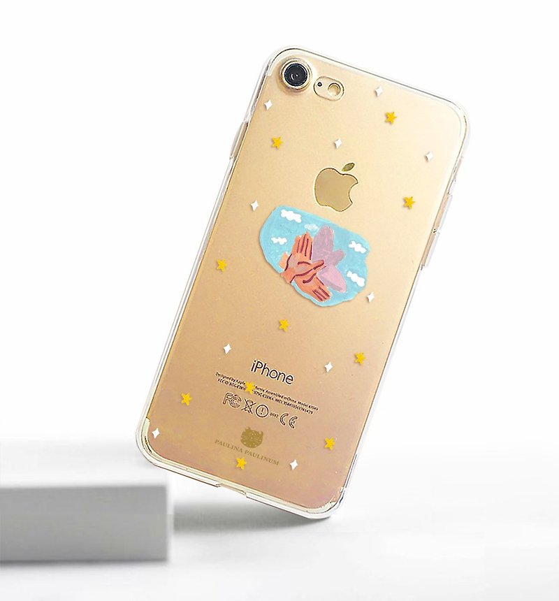 免費刻字 天空星星簡約手機殼 iPhone android - 手機殼/手機套 - 塑膠 白色