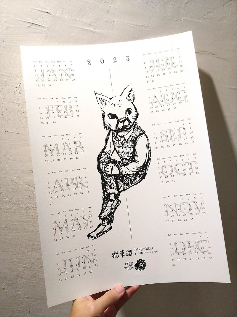 2023 Fashion Cat Calendar (A3 size) - Calendars - Paper 