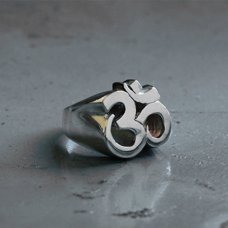 แหวนโอม ช๊อฟเบอร์ ไบค์เกอร์ นักขี่มอเตอร์ไซด์ กะโหลก วินเทจ แม็กซิกัน  - แหวนทั่วไป - โลหะ สีเงิน