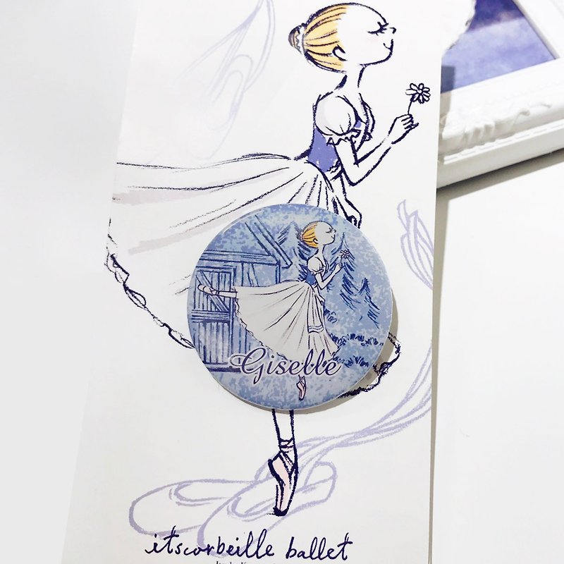 Yizhike Ballet | Giselle Badge - เข็มกลัด/พิน - พลาสติก สีน้ำเงิน