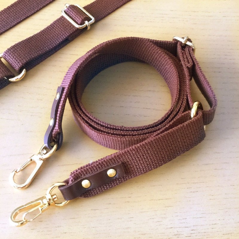 ショルダーストラップ 調整可能 - ゴールド金具 - ブラウン - 其他 - 壓克力 咖啡色