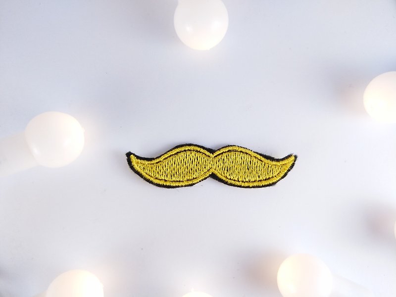 beard patch, patches iron on,applique, Jacket patch, Embroidered - Other - Other Materials Yellow