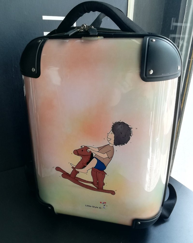 Transparent luggage -15 吋 backpack (customized for illustration) - Backpacks - Other Materials Black