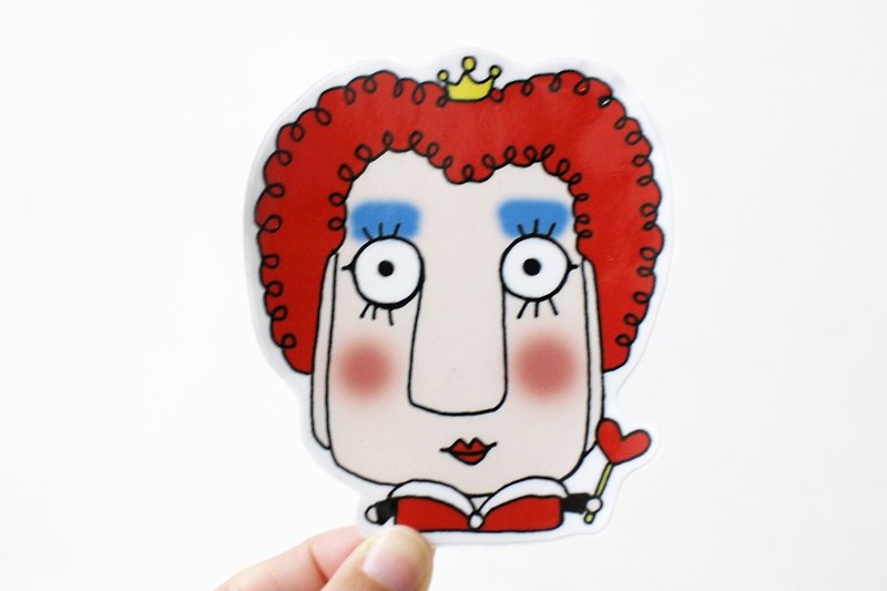 Waterproof Sticker (Large)_Bad Guy 16 (Alice in Wonderland Queen of Hearts) - สติกเกอร์ - วัสดุกันนำ้ 