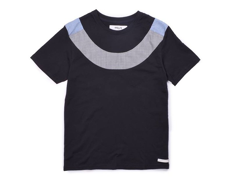 oqLiq 2014 SS - Urban Knight - Plover circle shirt - เสื้อยืดผู้ชาย - ผ้าฝ้าย/ผ้าลินิน สีดำ