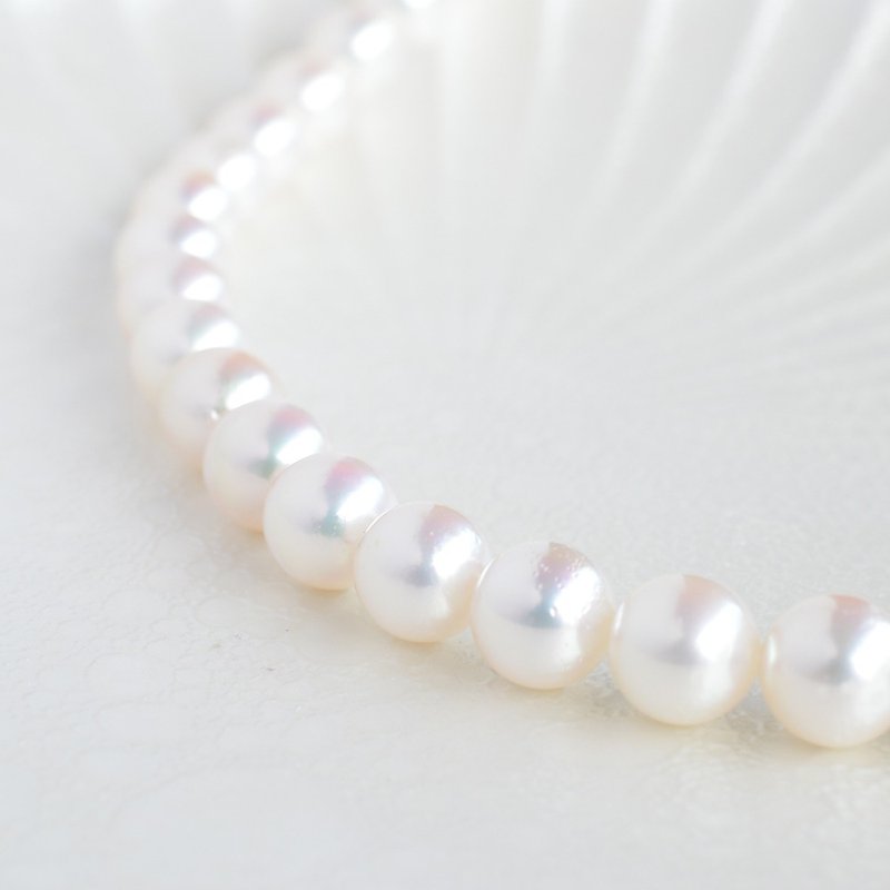 Akoya pearl necklace 7.5-8.0mm - ต่างหู - ไข่มุก 