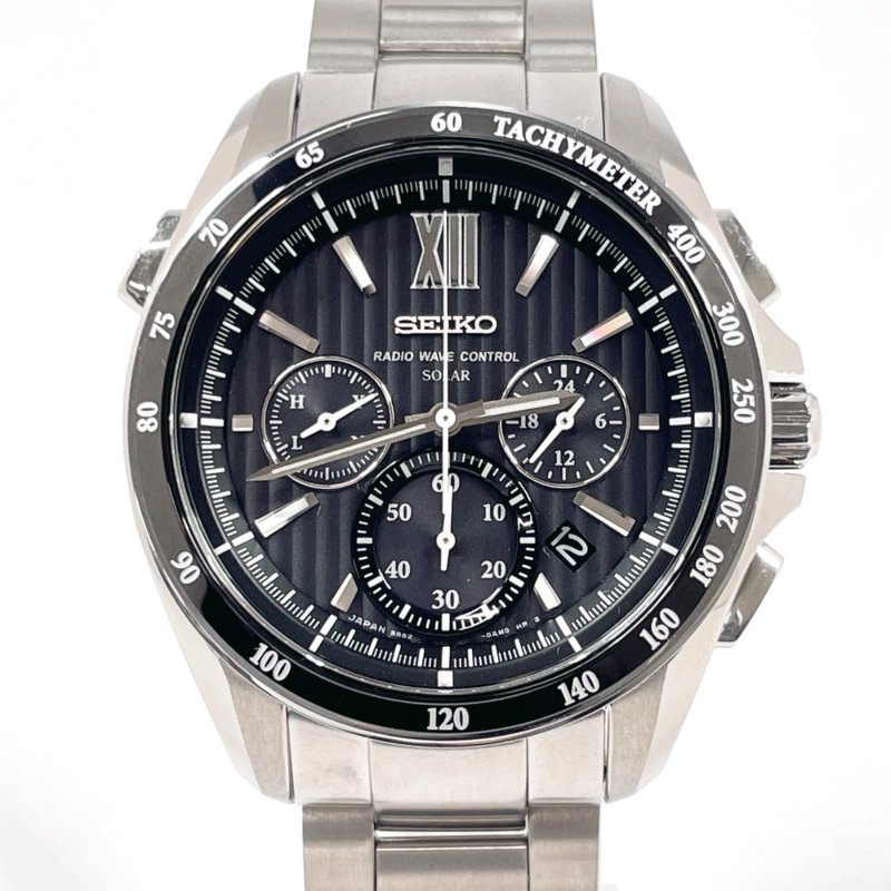 【日本直送 中古美品】セイコー SEIKO 腕時計 SAGA153 ブライツ クロノグラフ ステンレススチール シルバー ブラック - 女錶 - 不鏽鋼 銀色