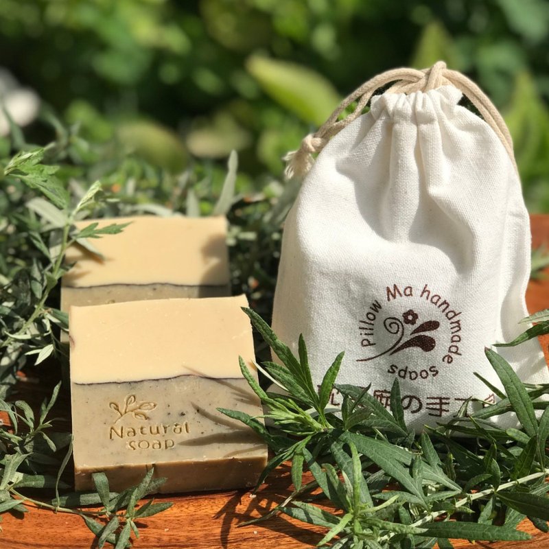 艾草平安皂/心靈淨化除穢 - 肥皂/手工皂 - 植物．花 卡其色
