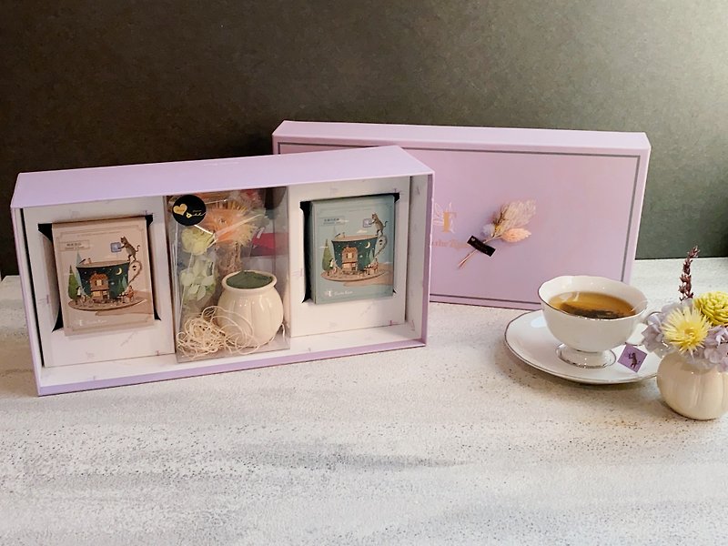TeatheKnot & FunHsin 聯名禮盒 法國茶香與凍齡花藝的相遇 - 花藝/盆栽/植栽 - 植物．花 紫色