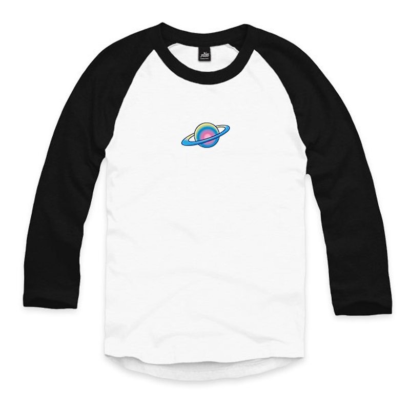 Interstellar communication - White / Black - Sleeve Baseball T-Shirt - Men's T-Shirts & Tops - Cotton & Hemp 