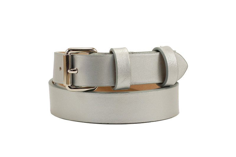 Silver belt, silver leather belt, silver womens belt, wide womens belt, belt - Belts - Genuine Leather Silver