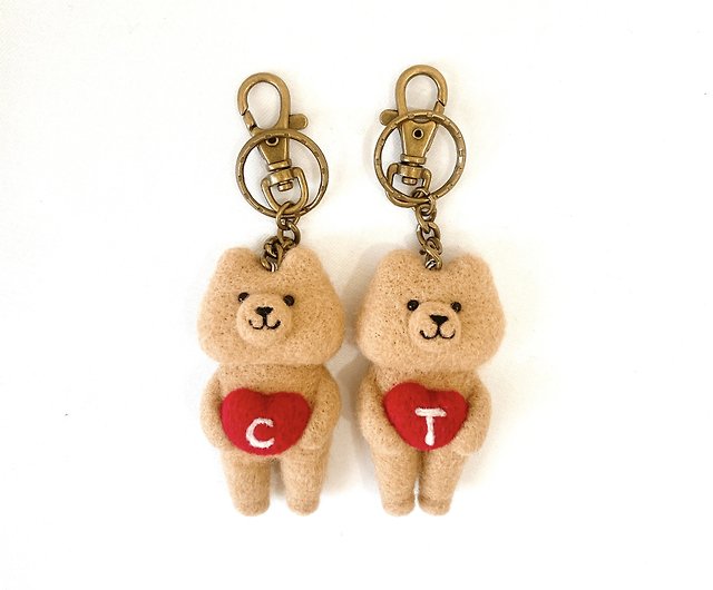 Custom Teddy Bear Keychain Teddy Bear Keyring Personalized 