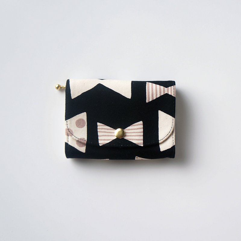 Mini coin purse/three-layer folder - กระเป๋าสตางค์ - ผ้าฝ้าย/ผ้าลินิน 