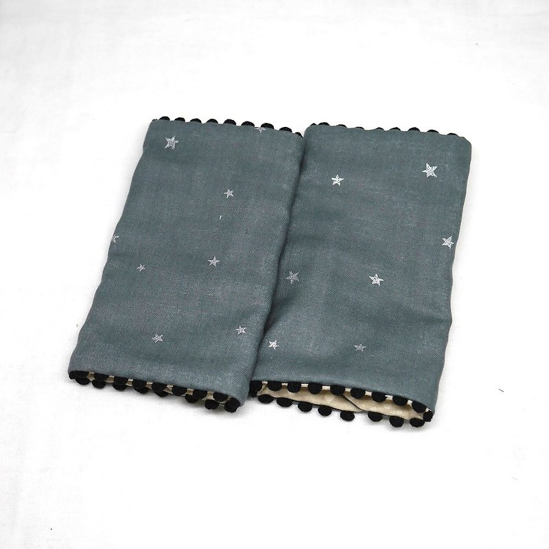 Japanese Handmade 8-layer-gauze droop sucking pads - ผ้ากันเปื้อน - ผ้าฝ้าย/ผ้าลินิน สีเทา