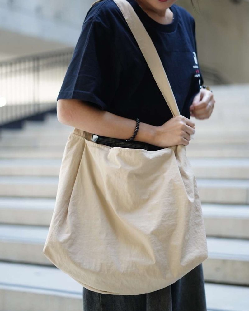 3 - ways light Khaki lanyard knotted diagonal slim bag - Messenger Bags & Sling Bags - Other Materials Khaki