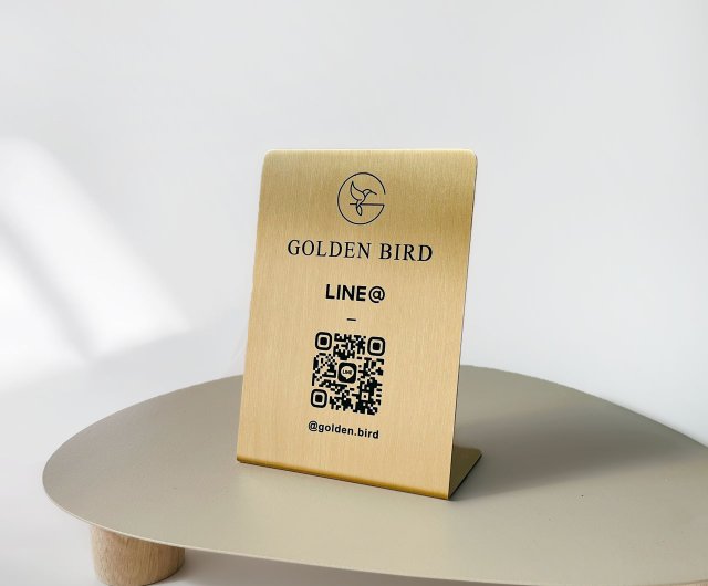 カスタマイズされたレジスタンドイエロースタンド非電気メッキ QR