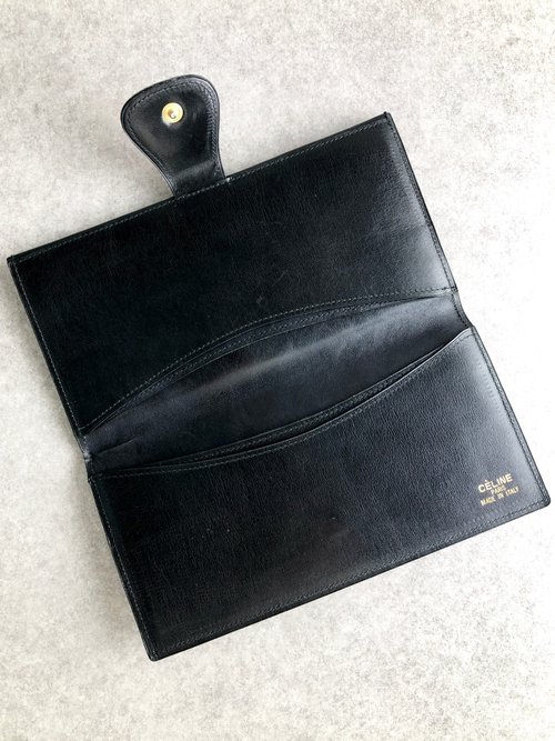 日本直送 名牌中古包 】CELINE セリーヌ 財布 ブラック ホース