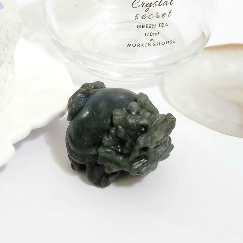 拉長石龍龜/增強直覺之水晶 - 裝飾/擺設  - 水晶 藍色