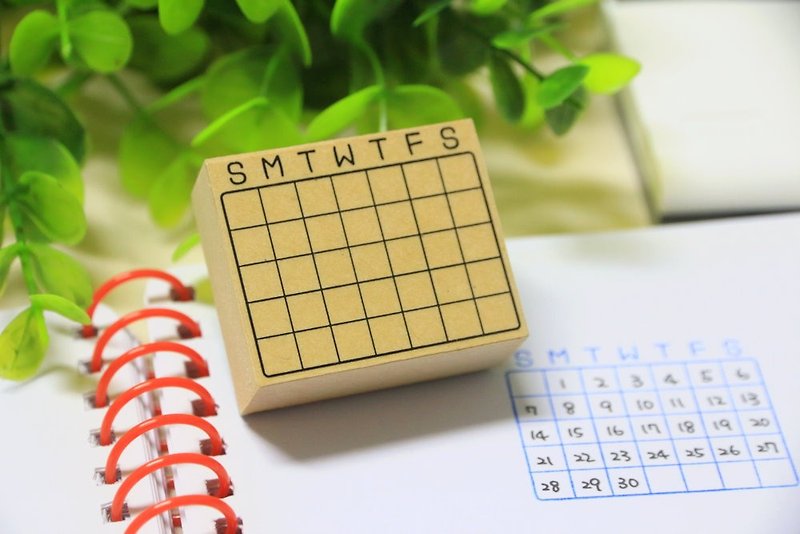 Calendar English Week | Handbook Stamp - Stamps & Stamp Pads - Other Materials White