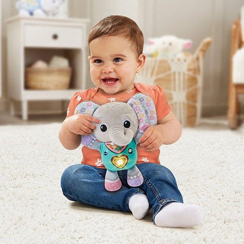 Vtech　可掛式音樂安撫抱偶-粉彩象 - 寶寶/兒童玩具/玩偶 - 塑膠 