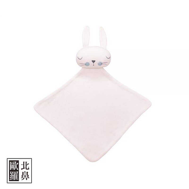 Mister Fly Cute Animal Doll Comforting Towel - Pink Bunny - Bibs - Cotton & Hemp 