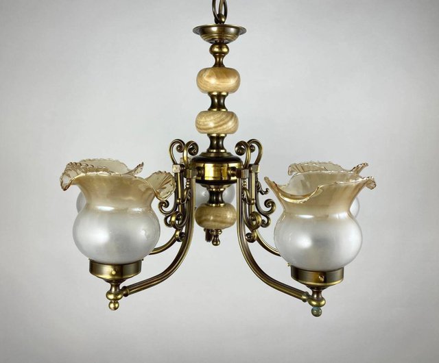 昭和初期 ミニシャンデリア (吊り下げランプ） / 古民家 昭和レトロ 古道具