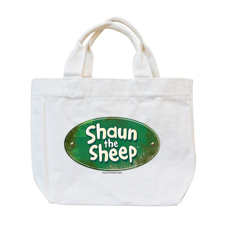 笑笑羊正版授權(Shaun The Sheep)-小托特包：【Shaun the Sheep】,AI02 - 手提包/手提袋 - 棉．麻 綠色