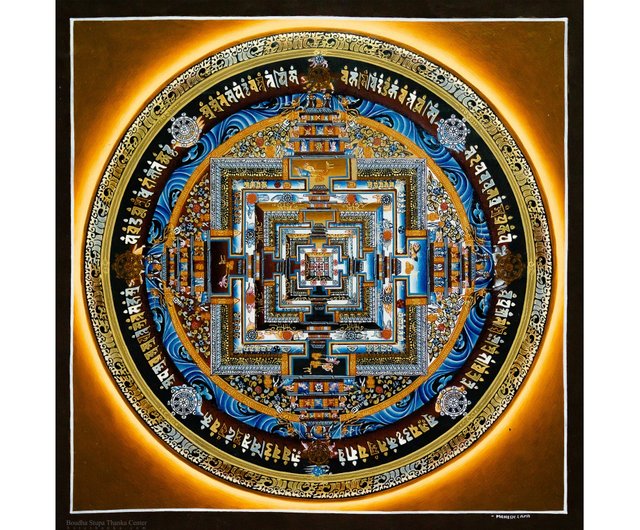 原創手繪時輪曼陀羅| 曼陀羅唐卡掛畫Boudha Stupa Thanka Centre