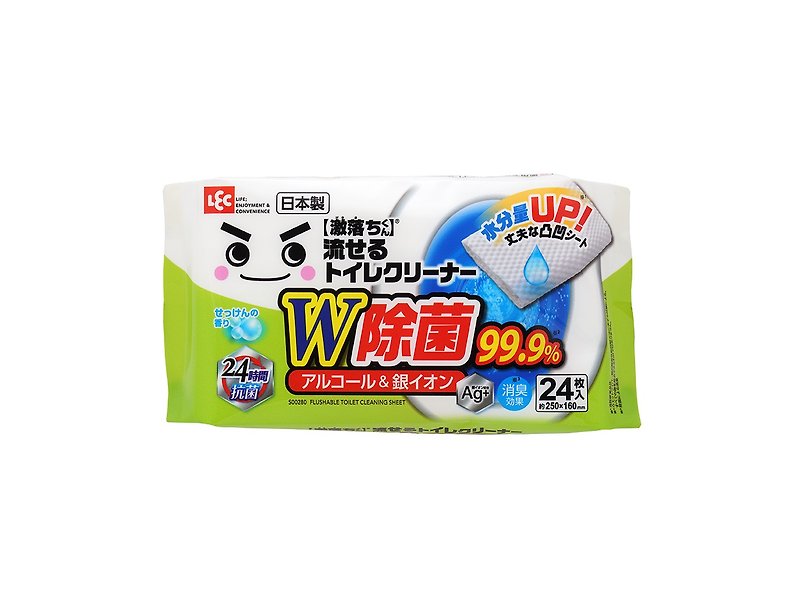 [Jiluojun] Japanese-made toilet W decontamination wipes 24 pieces - Bathroom Supplies - Other Materials 