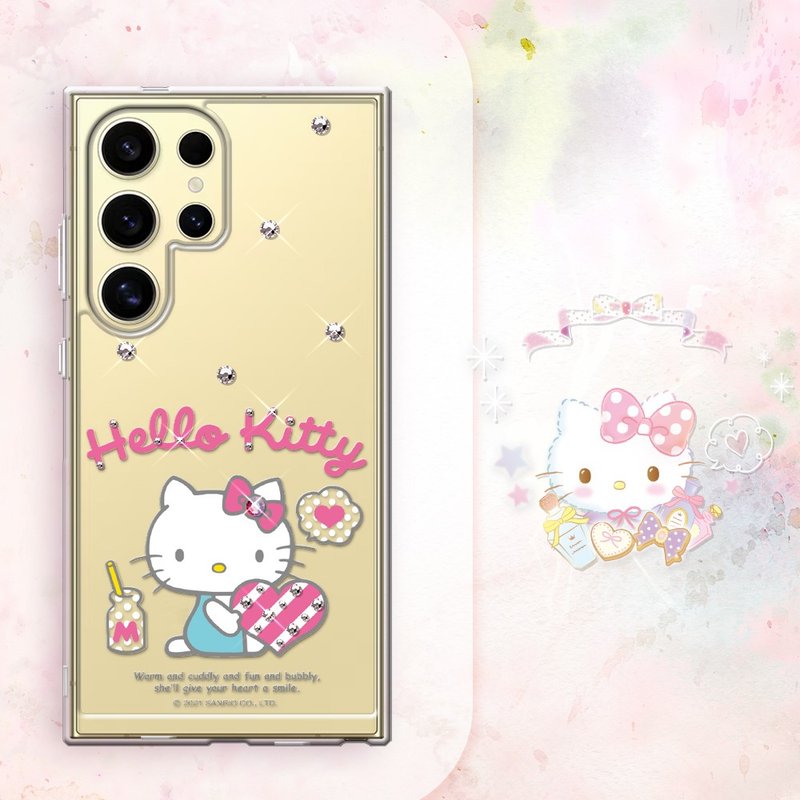 三麗鷗 Samsung Galaxy S系列防震雙料水晶彩鑽手機殼-凱蒂愛你唷 - 手機殼/手機套 - 其他材質 多色