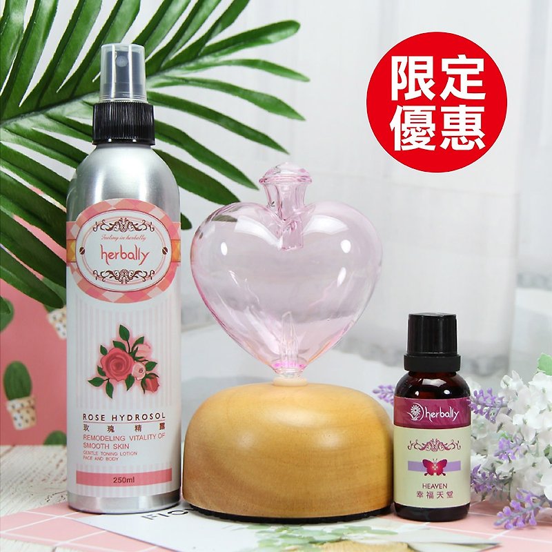 [Herbal True Feelings] WISH Wishes Fragrance Group (Pink + Rose Pure Dew + Compound Essential Oil Random x1) - Fragrances - Wood 