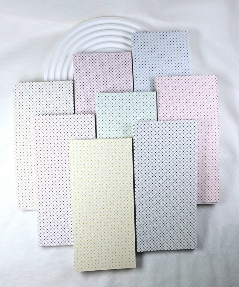 Grid Dotted Background Paper - Sticky Notes & Notepads - Paper Multicolor