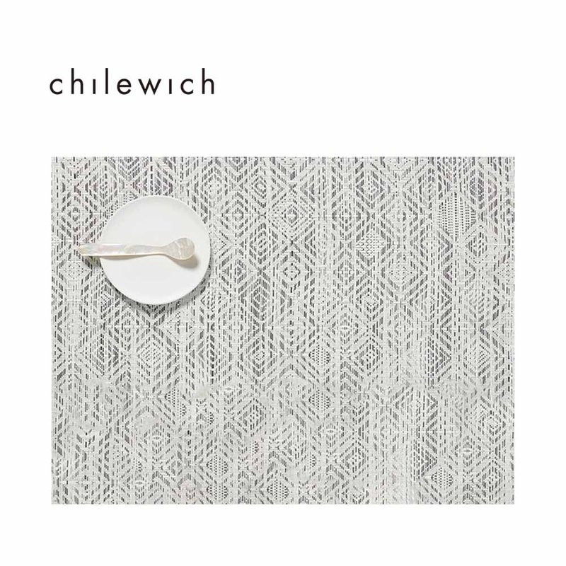 Chilewich矩形Mosaic系列餐墊36*48cm-黑白圖紋 - 桌布/桌巾/餐墊 - 矽膠 灰色