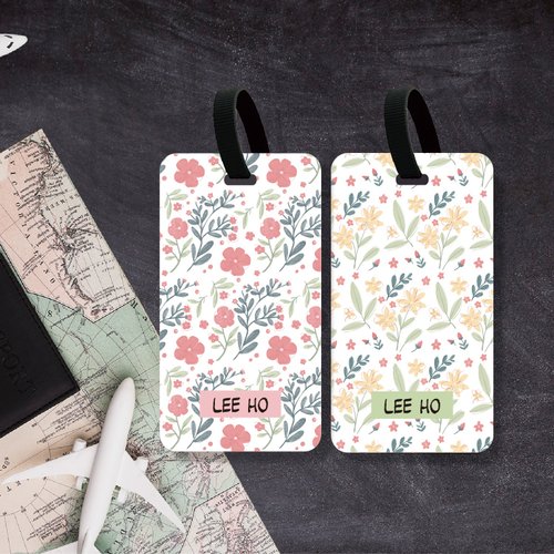 Lee Ho Travel 【客製化吊牌 鄉村碎花】行李吊牌一片就能印/揹包吊飾/生日禮物