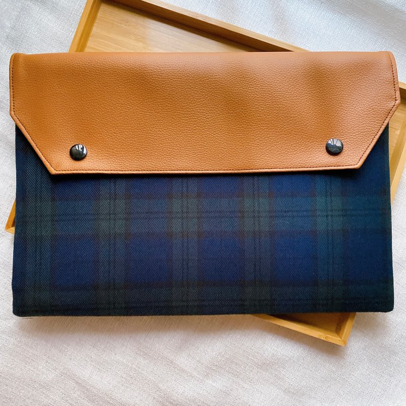 IPad Macbook Tablet Case Storage Bag Scottish Pattern - Laptop Bags - Cotton & Hemp 