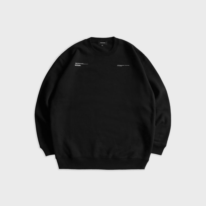 DYCTEAM - SLOGAN HEAVYWEIGHT SWEATSHIRT (black) - 男 T 恤 - 其他材質 黑色