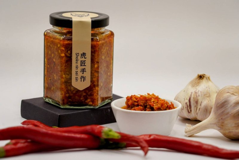 香蒜辣椒醬 - 醬料/調味料 - 玻璃 紅色