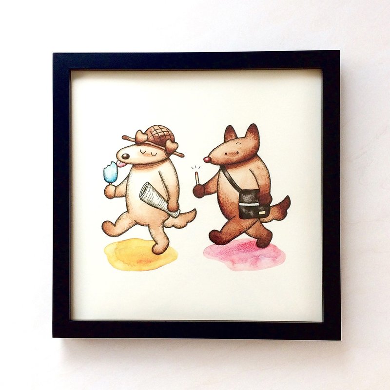 200mm x 200mm Every Dog Has Its Day Art print - โปสเตอร์ - กระดาษ สึชมพู