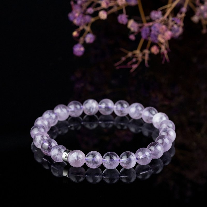 Amethyst Ghost | Natural Energy Bracelet | 8-9mm - Bracelets - Crystal Purple