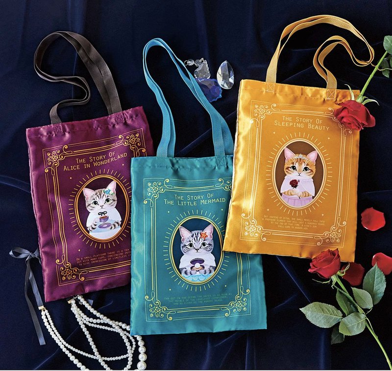 [Cat Department] Fairy Tale Series A4 Tote Bag/Side Backpack - กระเป๋าแมสเซนเจอร์ - เส้นใยสังเคราะห์ 