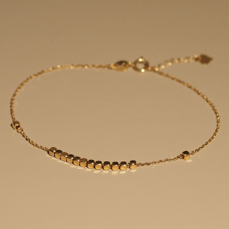 18K金連接點手鏈 18K Gold The Connecting Dot Bracelet - 手鍊/手環 - 貴金屬 