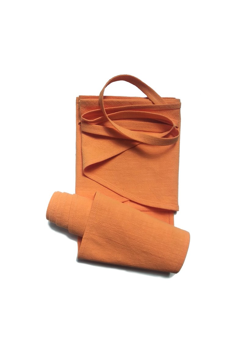 Langot for men | convex shape | nettle \ ramie fabric - 男內衣褲 - 棉．麻 橘色