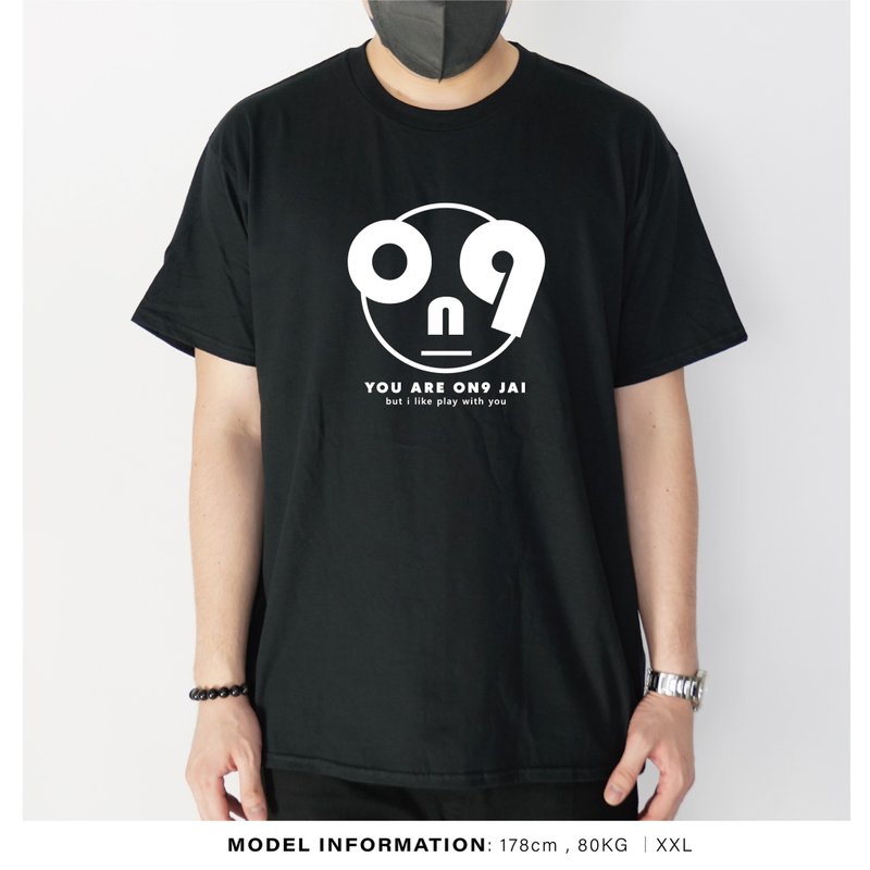 ON9’s friend-self-designed and printed T-Shirt - Men's T-Shirts & Tops - Cotton & Hemp Black