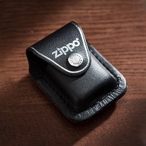 Zippo 【ZIPPO官方旗艦店】 打火機釦型皮套(黑色) LPLBK