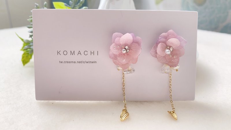 Floal dress - Earrings & Clip-ons - Plants & Flowers Pink
