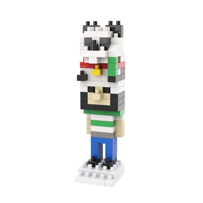 Archbrick Father Wearing Panda Style Hat Brick - Stuffed Dolls & Figurines - Plastic Multicolor